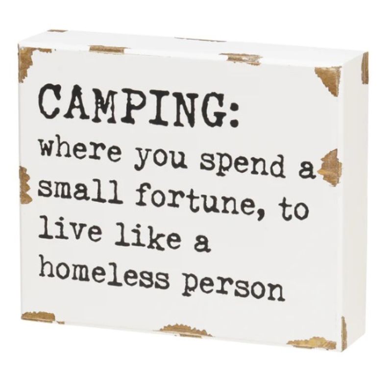 Camping Box Sign